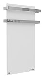 OPRANIC Handtuchheizkörper für Badezimmer – 900 Watt Wandmontierter weißer Infrarot-Elektro-Flachbildschirm-Handtuchhalter mit Überhitzungsschutz, 5 Jahre Garantie, Optionalen Thermostat