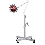 DHOUSE 275W Infrarotlampe Infrarotstrahler Infrarot Lampe mit Bodenstativ Rotlichtlampe Wärmelampe Therapielampe Heizlampe Wärmetherapie Heizung