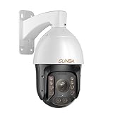 SUNBA PoE+ PTZ Kamera für den Außenbereich, 36 facher Optischer Zoom, 5MP Dome Überwachungskamera, Infrarot Nachtsicht mit großer Reichweite bis zu 450m (P636 V2, Performance Serie)