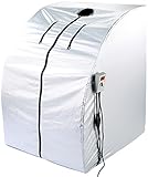 newgen medicals Infrarotsauna: Portable Infrarot-Sauna V2 mit 2 Keramik-Heizern, Klapp-Sitz, 1.600 W (Infrarotkabine Mini)