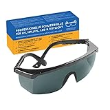 UV Pulse Protect 700 PSA/PPE – UV Schutzbrille auch für Schutz vor Rotlicht & IPL Haarentfernung I zertifizierter Augenschutz nach DIN 166, DIN 170 & ISO 12609, Arbeitsbrille mit Seitenschutz & Bügeln